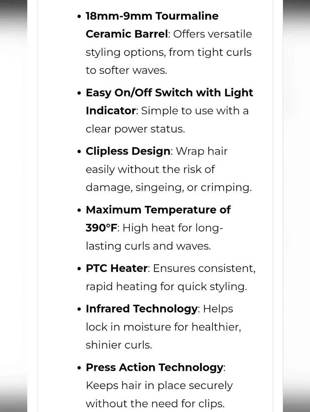 Proliss Tapered Curling Wand